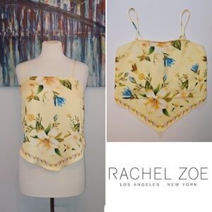 (Fits Like A Small) Rachel Zoe Satin Handkerchief Top, Floral